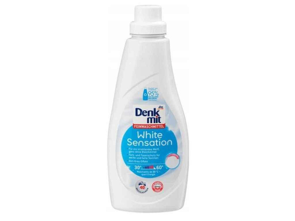 Гель для прання 1л Feinwaschmittel White Sensation одягу ТМ DENKMIT Київ - фото 1