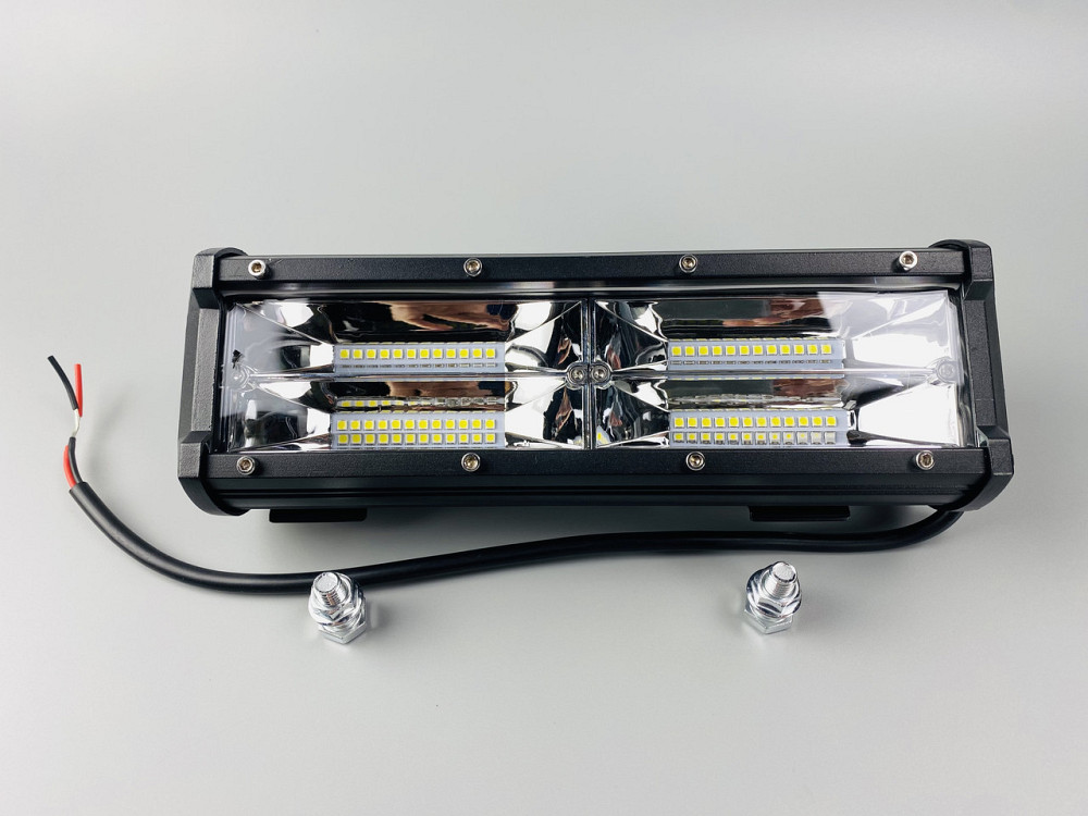 Фара LED прямокутна 144W 6000K (48 діодів) (24 см х 8 см х 6 см) Мукачево - фото 4