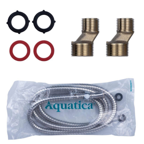 Змішувач NM d40мм для ванної гусак прямий 350мм дивертор вбудований картрідж Aquatica Житомир - фото 5