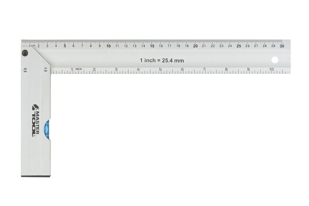 MASTERTOOL Кутник будівельний алюмінієвий MASTERTOOL 300 мм ручка Al з капсулою 0,5 мм/1м 30-43 Київ - фото 9