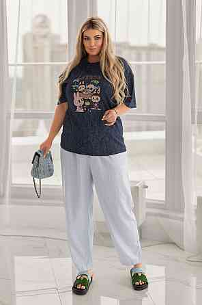 Жіноча футболка з ефектом тай-дай Labubu "Pirate" (Туреччина) | Батал Київ