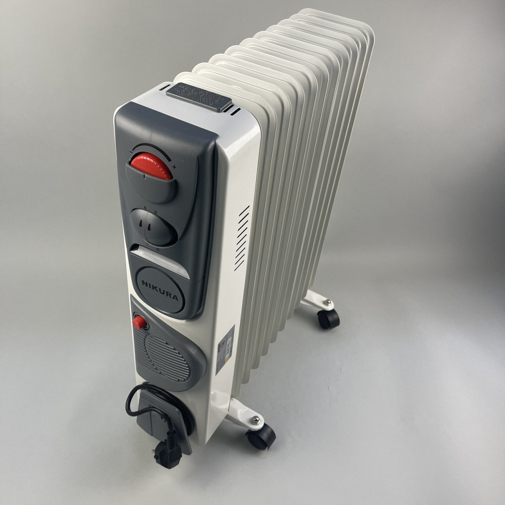 Обогреватель масляный Nikura 2900Вт напольный (11 секций) Винница - изображение 4