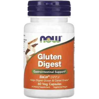 Вітамінно-мінеральний комплекс Now Foods Ферменти для перетравлення глютена, Gluten Digest, 60 вегетар (NOW-02959) Вінниця