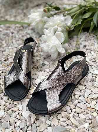 VIKTTORIO БосонІжки жіночі VIKTTORIO Лена графіт (літо, шкіра натуральна) (3681) 37р.38р. Коломыя