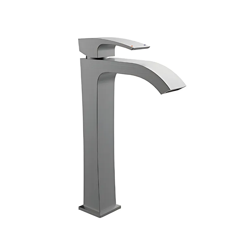 Высокий смеситель для умывальника Koer KB-13007-07 графитовый (KR5154) Харьков - изображение 1