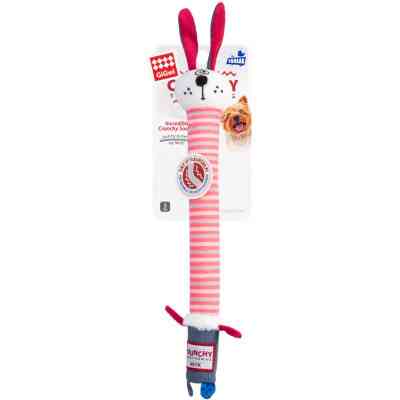 Игрушка для собак GiGwi Crunchy Заяц с хрустящей шеей и пищалкой 28 см (75516) Винница