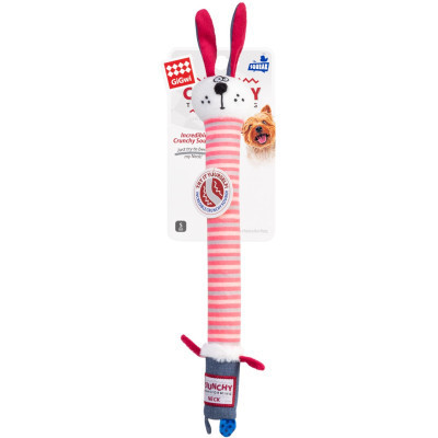 Іграшка для собак GiGwi Crunchy Заєць з хрусткою шиєю та пищалкою 28 см (75516) Вінниця - фото 2