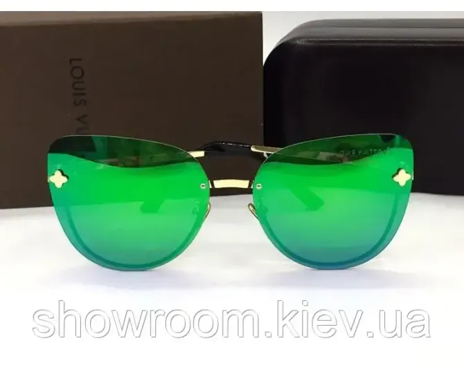 Жіночі сонцезахисні окуляри lv (18003) green Київ - фото 2