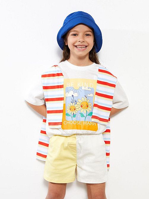 Дитячі Джинсові Шорти Для Дівчинки LC Waikiki Жовто-Білі 9-12 міс (74-80см) пакунок малюка Киев - изображение 6