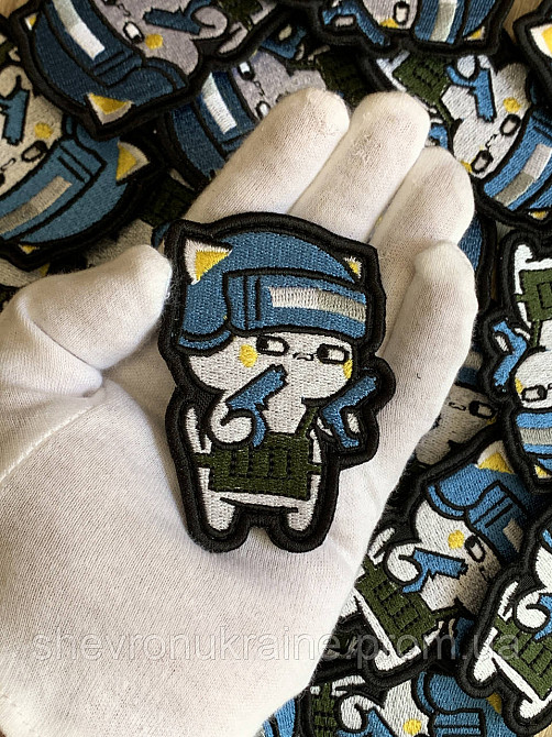 Шеврон СУПЕР КОТИК (Форма контурная. На липучке) Размер 8x6см Киев - изображение 6