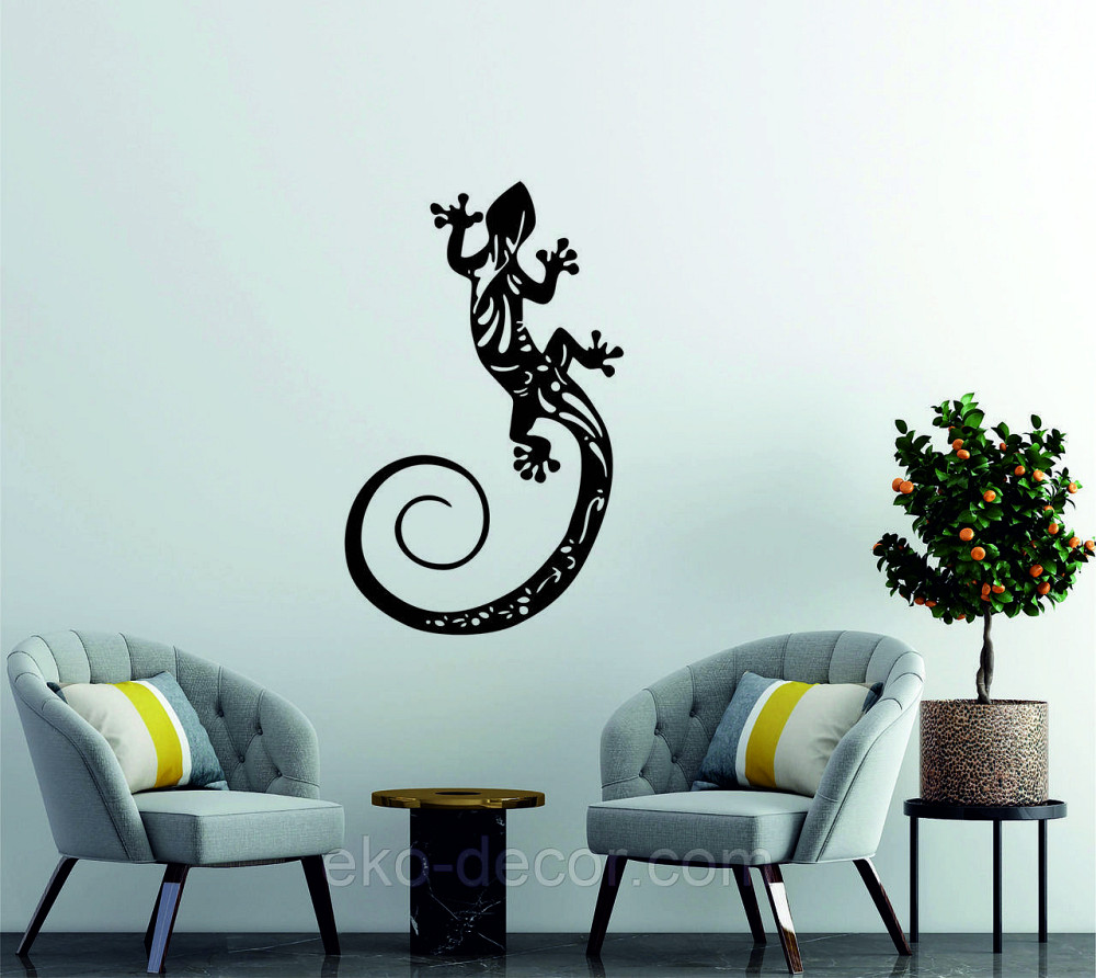 Декоративне настінне 3D Панно «Ящірка» Декор на стіну з об'ємом Київ - фото 3