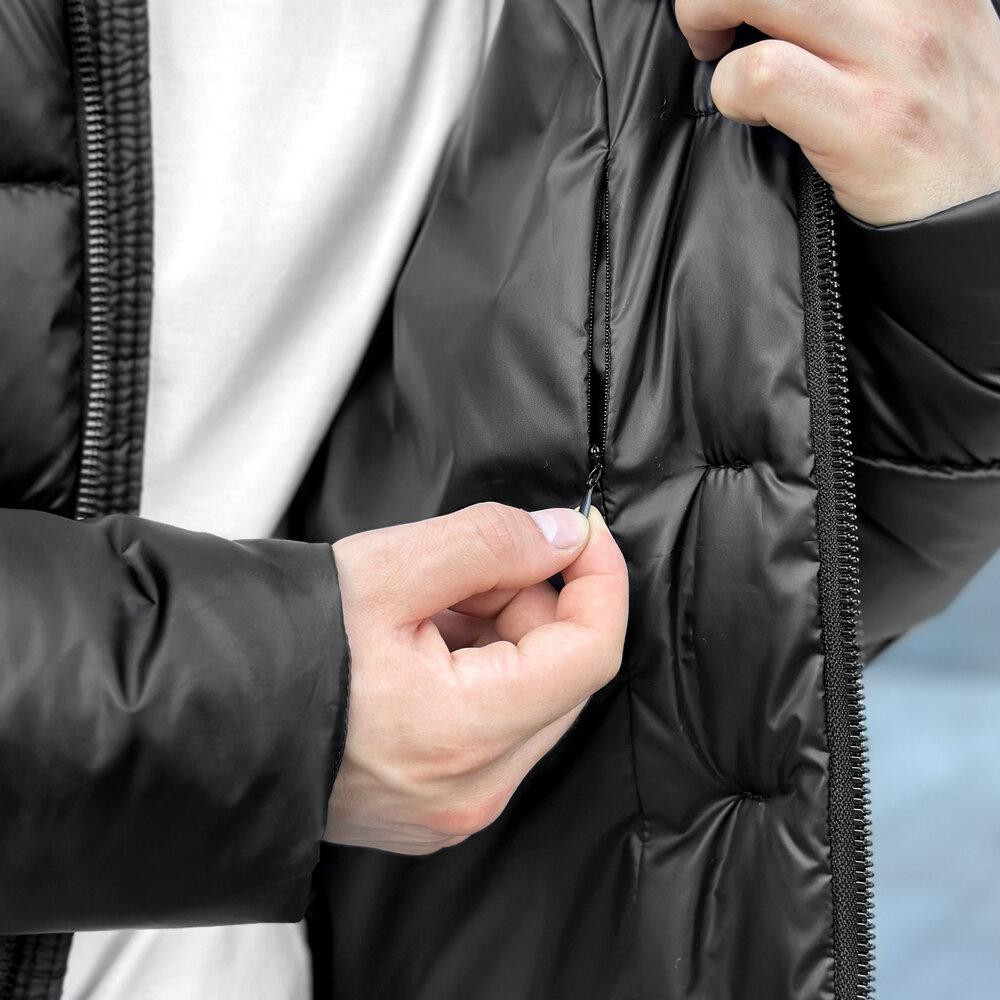 Чоловіча зимова куртка чорна Pobedov Snowfall Київ - фото 7