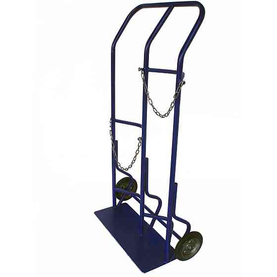 Тележка для двух газовых баллонов (пропан + кислород) — усиленная, на 2 колёсах, для сварки и перевозки Харьков