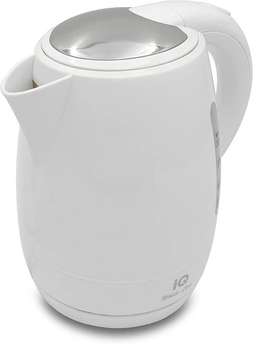 Електричний чайник iQ Smart 1,2 л, 2000 Вт із знімним фільтром автоматичним вимкненням, компактний дизайн, білий Київ - фото 3