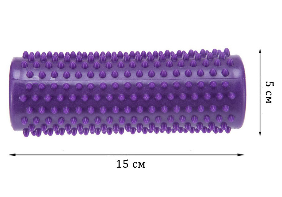 EasyFit Масажний циліндр EasyFit Spindle з шипами фіолетовий Коломия - фото 3
