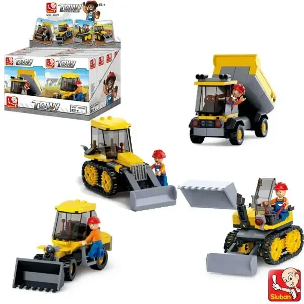 Конструктор SLUBAN M38-B0377 "Місто": будтехніка, фігурка, 83 дет., 8 шт. в диспл. (4 види), шт Київ - фото 1