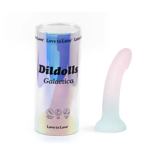 Дилдо з градієнтом та блискітками Love To Love Dildolls — Galactica, ультрам’який Львів