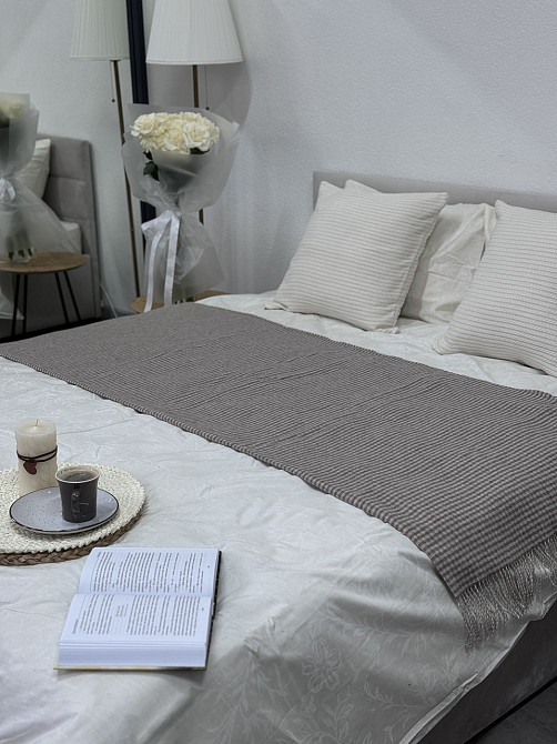 Vladi Плед Vladi 140x200 см вовняно-кашемірове 40/5% Тоскана коричневий Коломия - фото 2