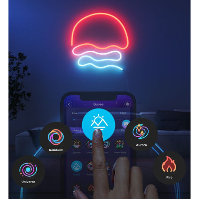 Світлодіодна стрічка Govee H61D3 Neon Rope Light 2, 3.0m, RGBIC, WI-FI/Bluetooth, white (H61D3301) Вінниця - фото 2