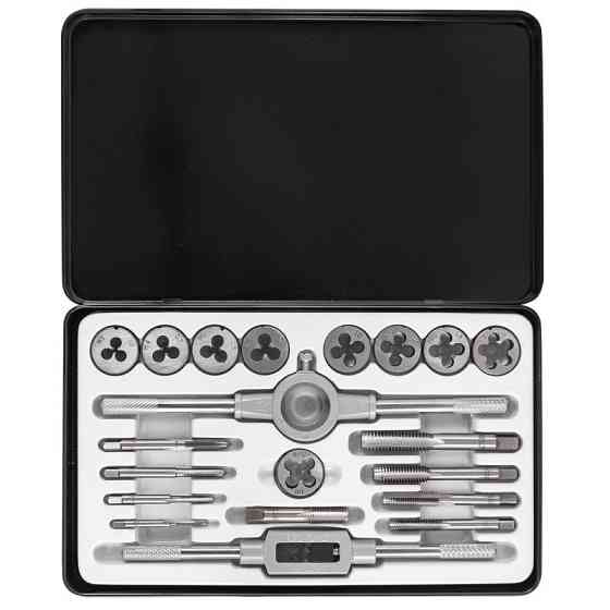 Набір мітчиків та плашок метричний 20пр. (М3х0.5, М4х0.7, М5х0.8, М6х1, М7х1, М8х1.25, М9х1.25, М10х1.5, Одесса