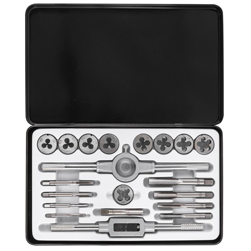 Набір мітчиків та плашок метричний 20пр. (М3х0.5, М4х0.7, М5х0.8, М6х1, М7х1, М8х1.25, М9х1.25, М10х1.5, Одесса - изображение 1