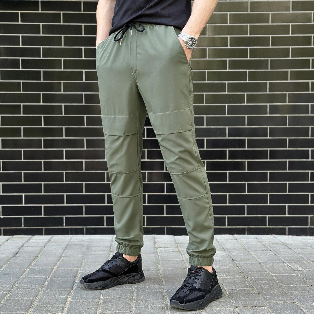 Чоловічі штани джогери з кишенями світлий хакі Pobedov Vershyna Київ - фото 1