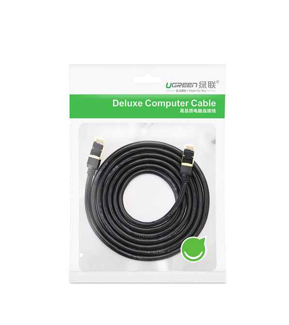 Патч-корд Ugreen NW107 прямой UTP сетевой кабель Ethernet Cat7 с RJ 45 (Черный, 2м) Николаев - изображение 8