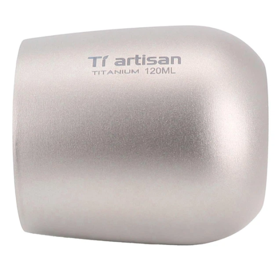 Титанова чашка термокухоль Tiartisan (400 мл) з подвійними стінками Сірий Київ