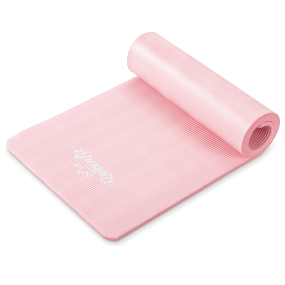 Килимок (мат) для фітнесу Queenfit NBR 1,5см рожевий Київ