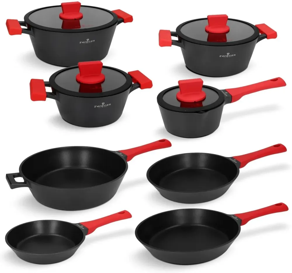 Zwieger Набір каструль та сковорідок Obsidian 12 el. Київ - фото 1