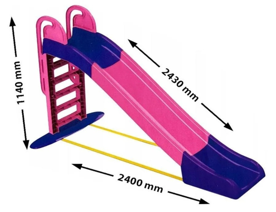 Горка детская пластиковая 243 см спуск для детей Розовый Киев - изображение 6