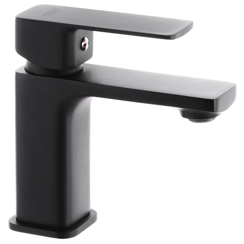 Чорний змішувач для умивальника Haiba Kubus 001 (HB3928) Харків - фото 1