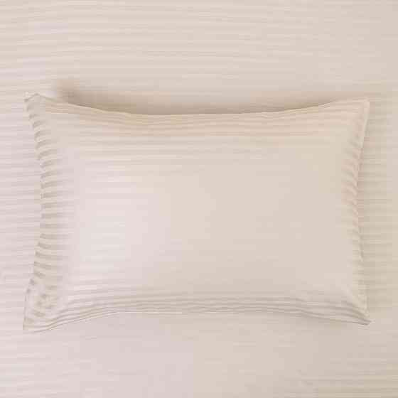 Наволочка страйп сатин на подушку 50х70 см 125 г/м2 YouStar 1 шт. (Перламутровий) Суми