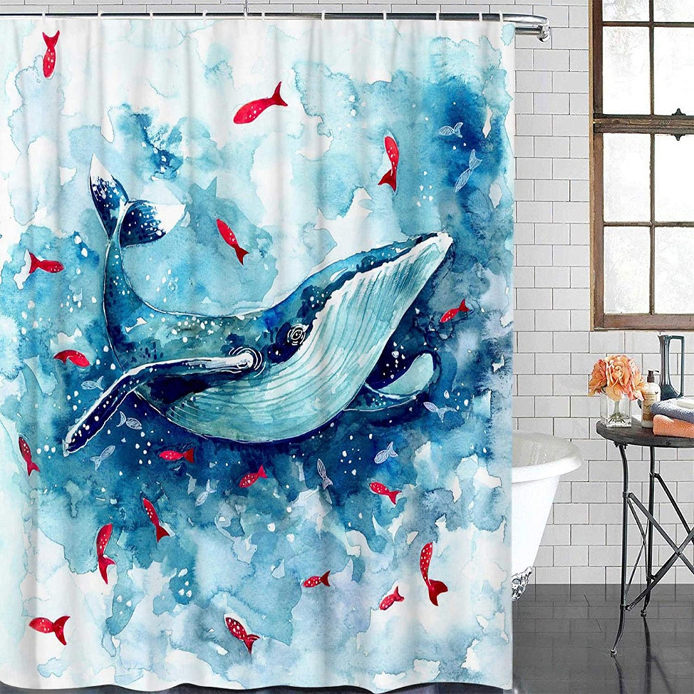 Шторка для ванны из полиэстера водонепроницаемая Bathlux 180x180 см с кольцами, занавеска для ванной комнаты Каменец-Подольский - изображение 6