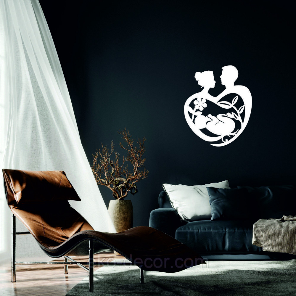 Декоративне настінне Панно «Маленькое щастя» Декор на стіну 90*75 см, Білий Київ - фото 1