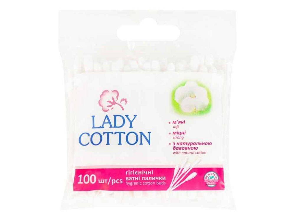 Ватные палочки 100 шт (пе пакет) ТМ LADY COTTON Solmir Киев - изображение 1