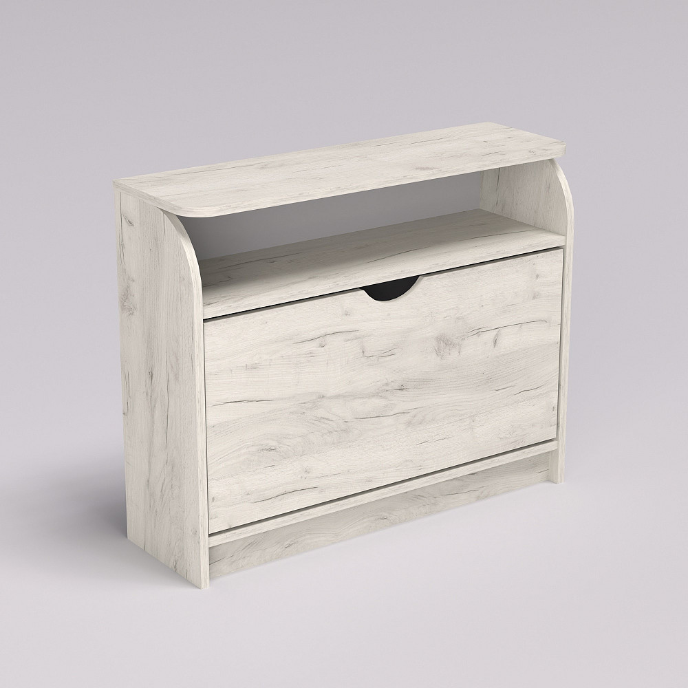 Тумба для обуви №3, Дуб Крафт Білий, 800/250/650 Львов - изображение 4