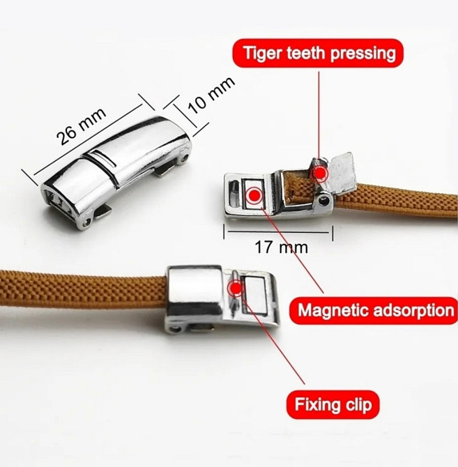 Еластичні шнурки без зав'язок з магнітними застібками Темно синій Смела - изображение 3