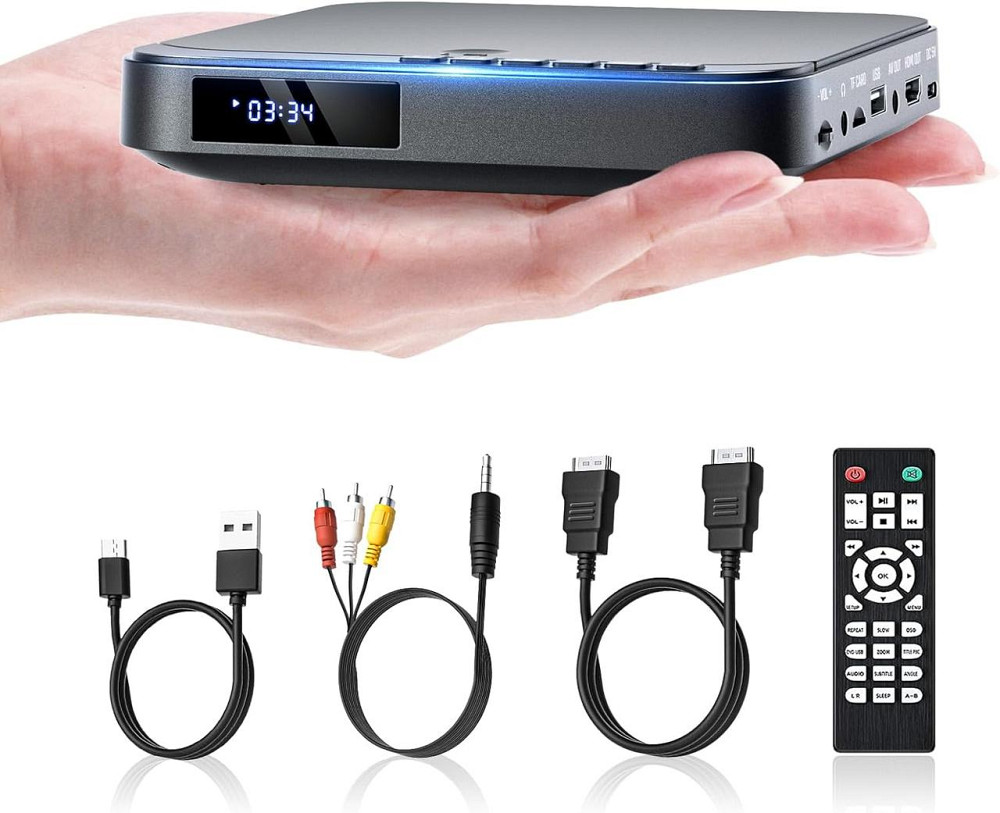 Mini DVD-плеєр Desobry MB115B багатоформатний 1080P 110-240V Дніпро - фото 1