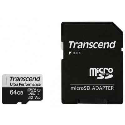 Карта памяти Transcend 64GB microSDXC class 10 UHS-I U3 A2 (TS64GUSD340S) Винница