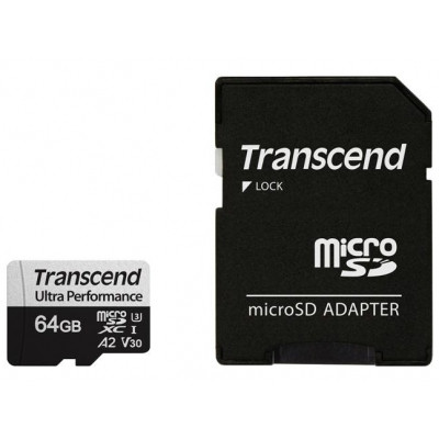 Карта пам&apos;яті Transcend 64GB microSDXC class 10 UHS-I U3 A2 (TS64GUSD340S) Вінниця - фото 1
