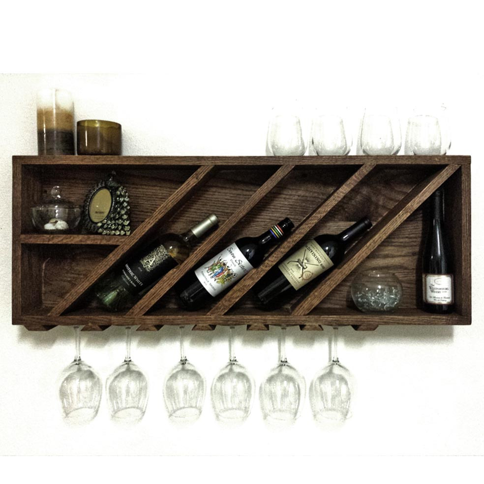 Настінна винна полиця "Сатсума" капучино Миколаїв - фото 1