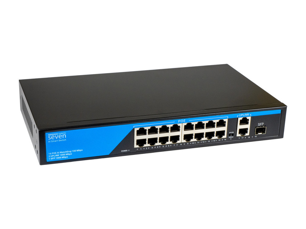 PoE коммутатор 16 портов SEVEN P-73216G-SFP Киев - изображение 9