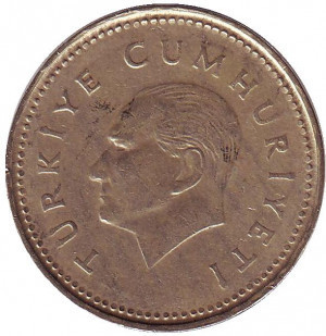 Монета 2500 лір. 1993 рік, Туреччина. (Г) Полтава - фото 1