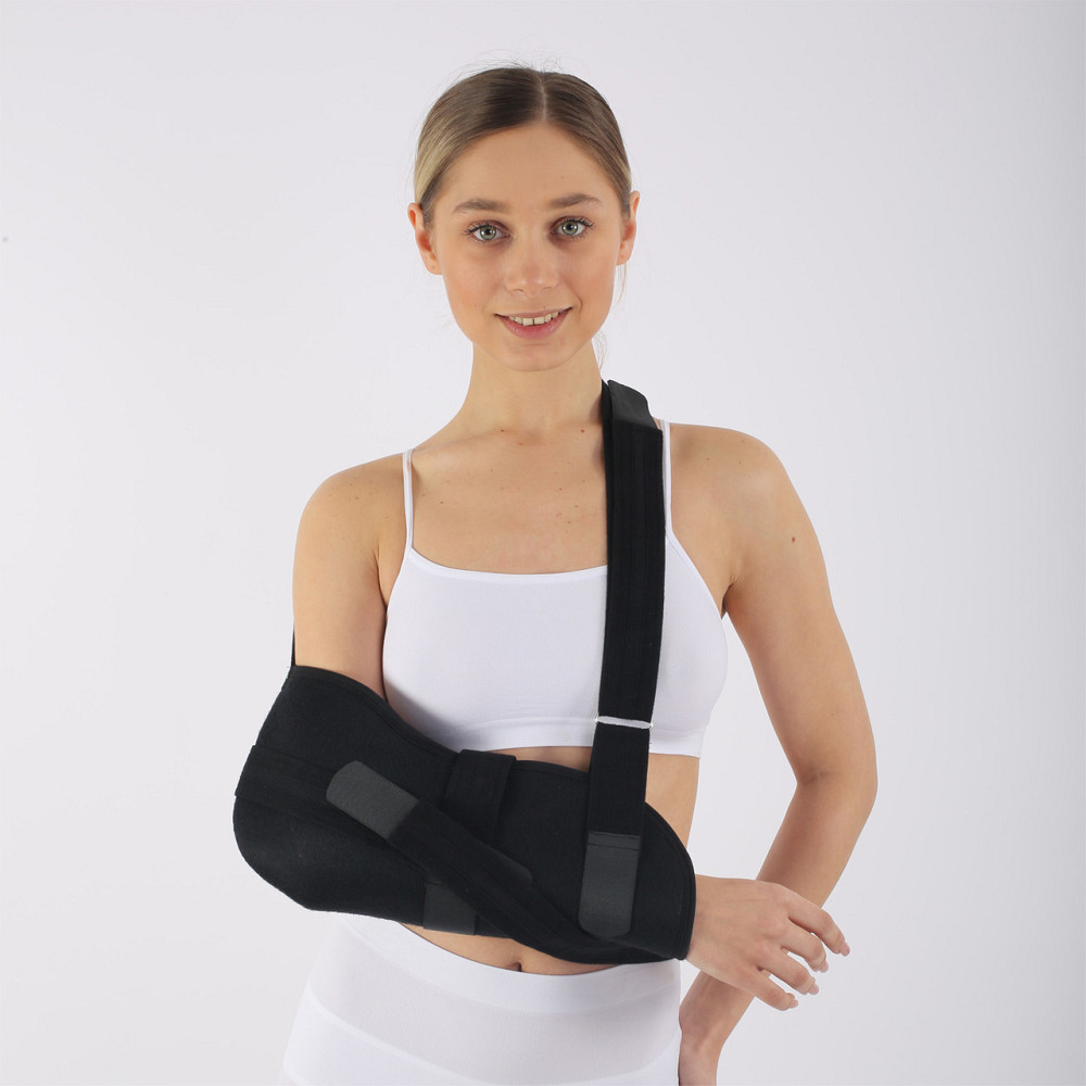 Бандаж косинка для підтримки руки під час перелому, пов'язка на ліктьовий суглоб Розмір M Кам'янець-Подільський - фото 4