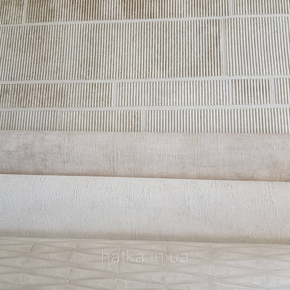Шпалери вінілові на флізелін Rasch Factory 0.53х10,05 геометрія смуги фігури структурні біло молочні 428209 Київ - фото 2