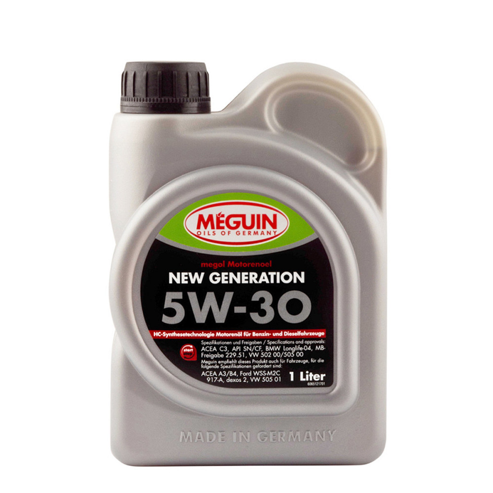 MEGUIN New Generation SAE 5W-30 1 л — високоефективна моторна олива Low-SAPS для бензинових і дизельних двигунів, DPF, VW 505.01, Ковель - фото 1