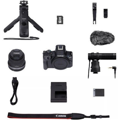 Цифровой фотоаппарат Canon EOS R50 + RF-S 18-45 IS STM Black Creator Kit (5811C036) Винница - изображение 7