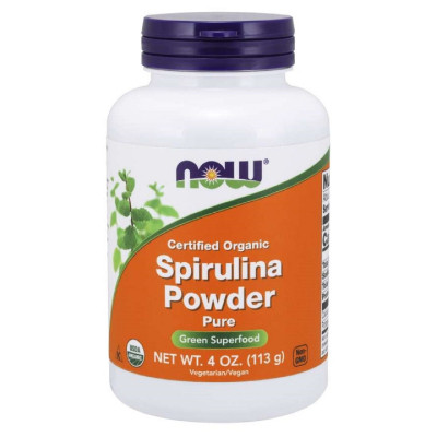 Травы Now Foods Органическая Спирулина, Порошок, Organic Spirulina, 113 гр (NF2690) Винница - изображение 1
