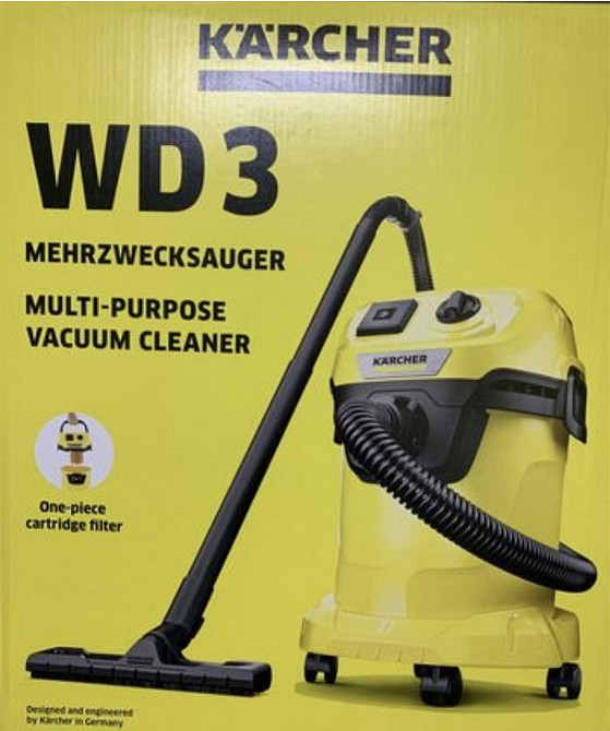 С Германии 19Л karcher wd3 p под инструмент  розеткой пылесос пилосмок. Харків - фото 4